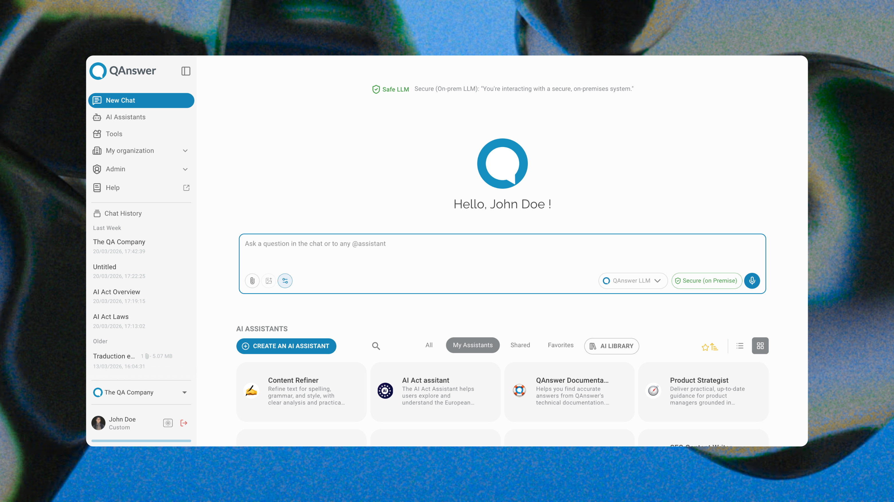 QAnswer Chat interface